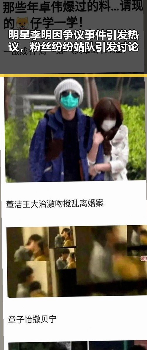 明星李明因争议事件引发热议,粉丝纷纷站队引发讨论